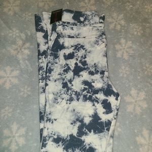 Size xl blue and white strech pants